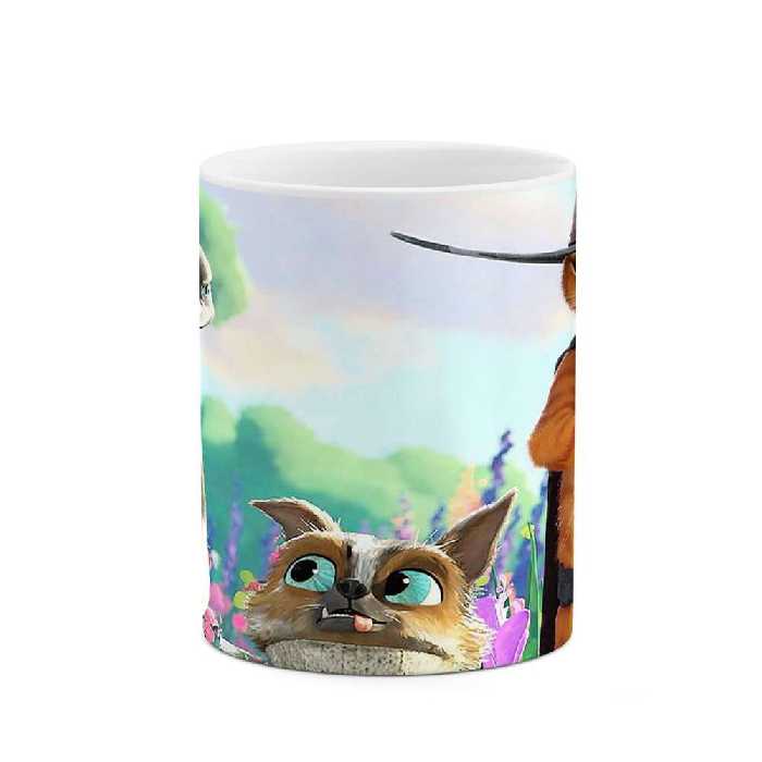 ماگ طرح انیمیشن گربه چکمه پوش  مدل mgp15755