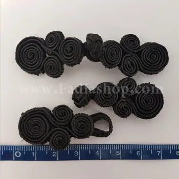 دکمه جفتی قیطانی مشکی مدل 3