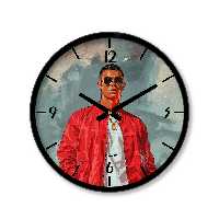 ساعت دیواری کوچک راویتا طرح نقاشی رونالدو کد 3575