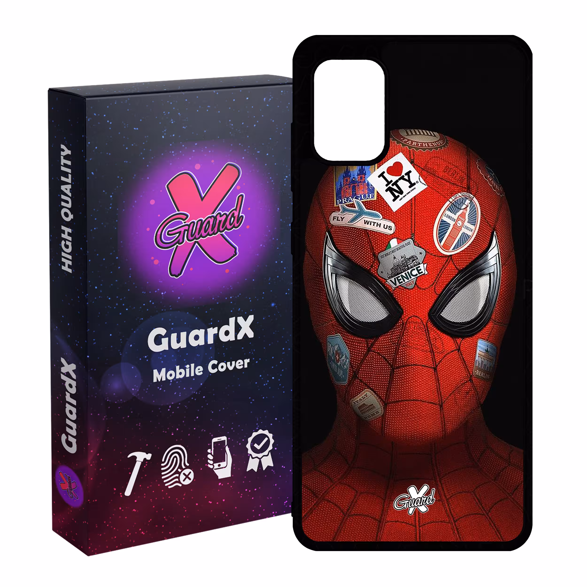 کاور گارد ایکس طرح Spider Man مدل Glass10033 مناسب برای گوشی موبایل سامسونگ Galaxy A31