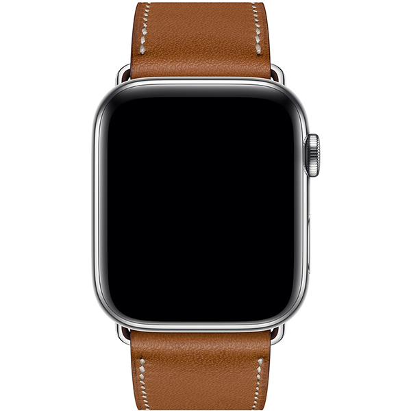 بند اپل واچ 4 هرمس مردانه 44 میلیمتری مدل 44mm Fauve Barenia Leather Single Tour - Hiappleir