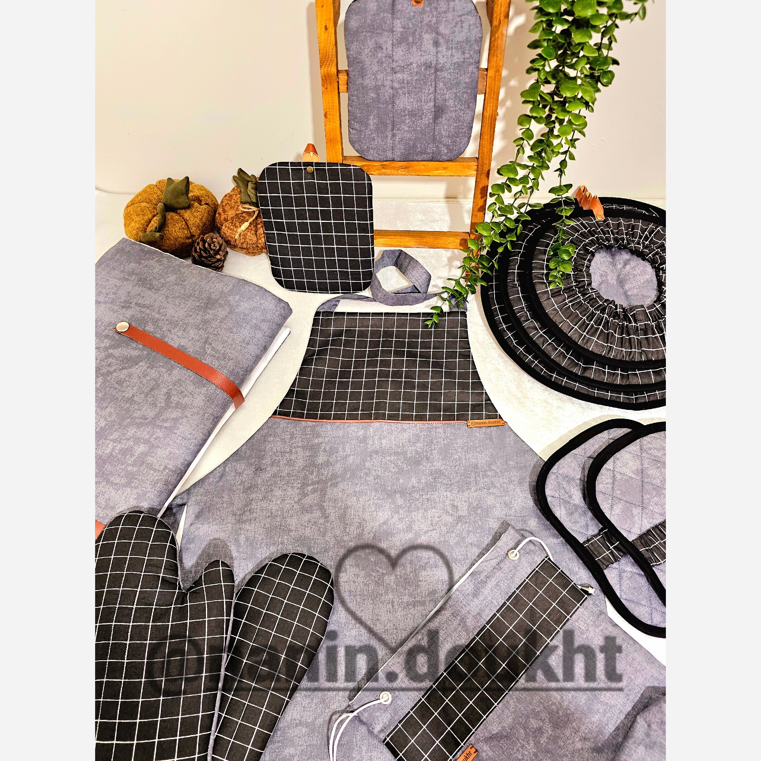 سرویس آشپزخانه 10تیکه جنس کتان ترک