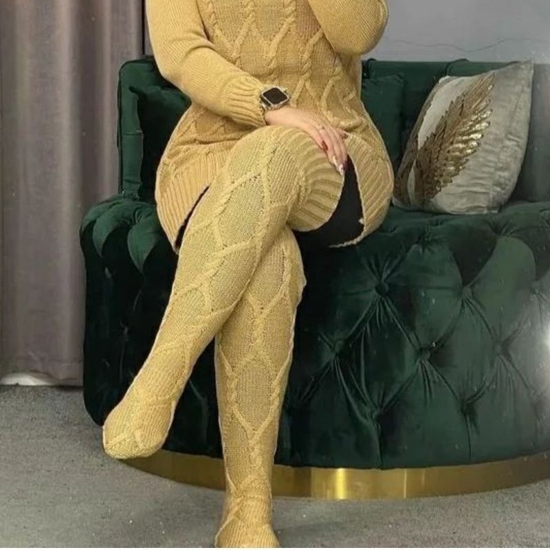 ست تونیک و جوراب جنس بافت اکریل