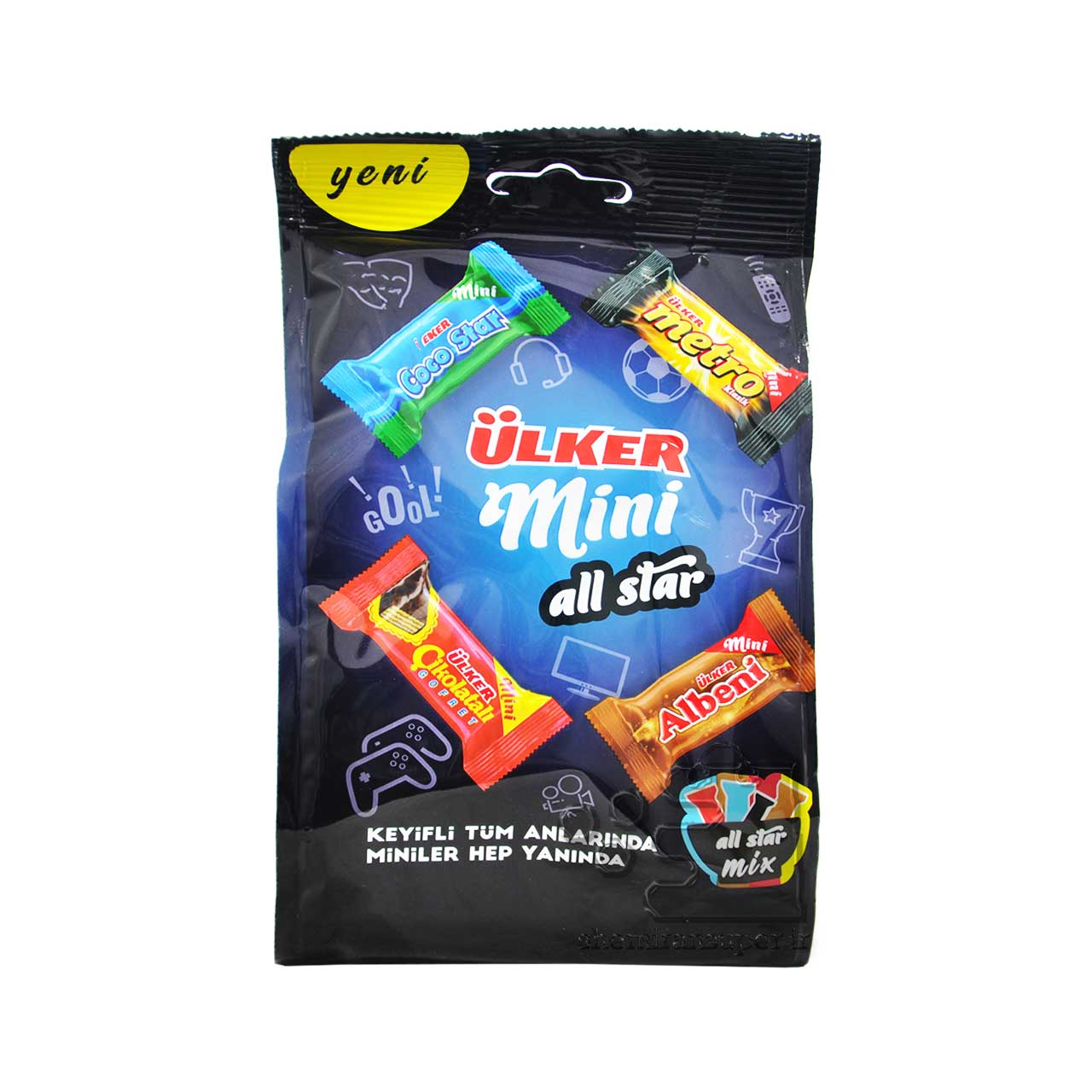شکلات پاکتی مینی ال استار ( چهار طعم ) 90 گرم اولکر - ulker