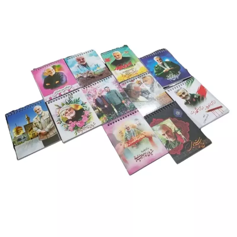 101377-یک عدد دفترچه یادداشت فنری 50برگی طرح سردار سلیمانی در طرحهای متنوع