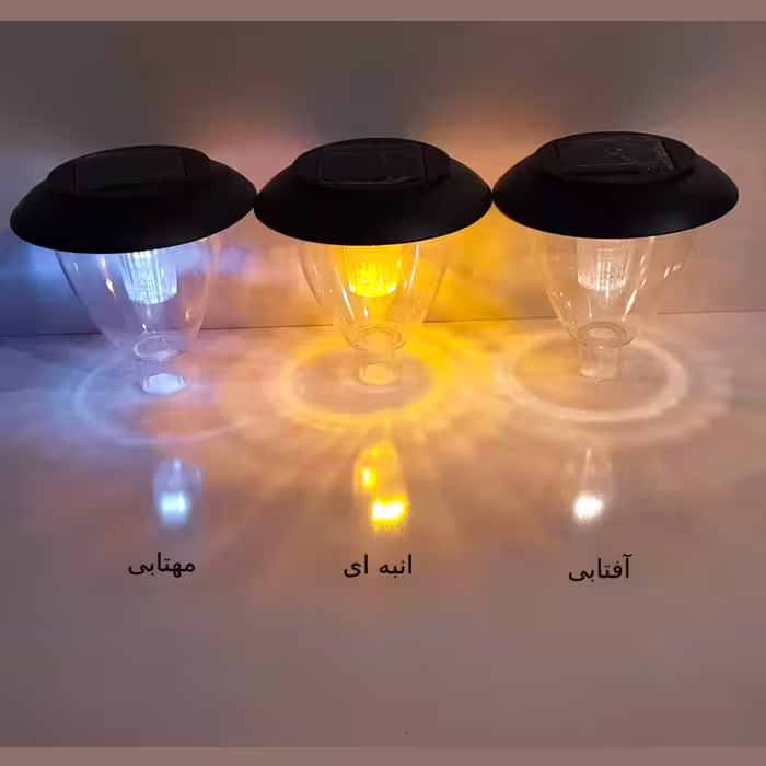 چراغ پارکی خورشیدی مدل  قارچی بسته 6 عددی