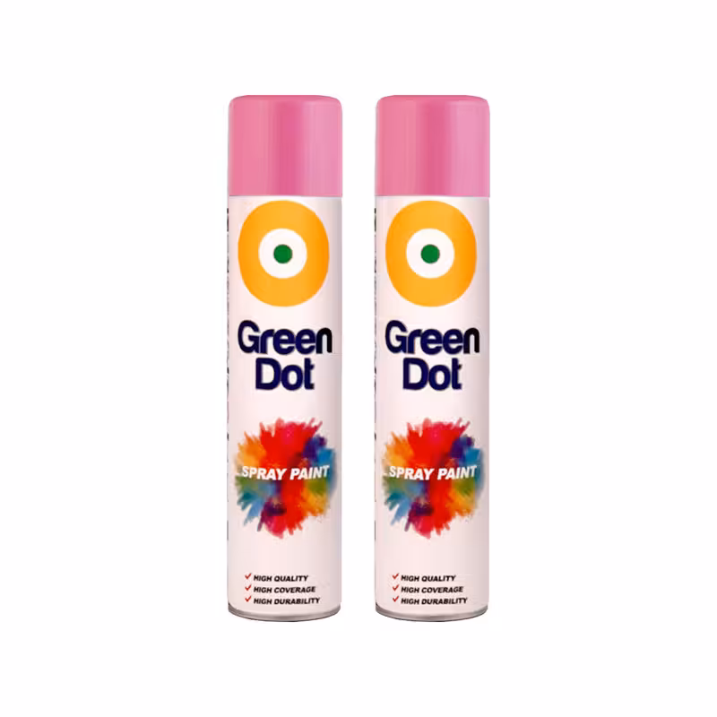 اسپری رنگ صورتی گرین دات مدل green2 حجم 300 میلی لیتر مجموعه 2 عددی