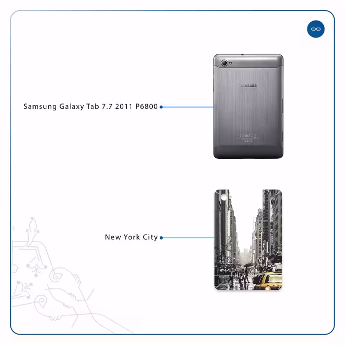 برچسب پوششی ماهوت مدل New York City مناسب برای تبلت سامسونگ Galaxy Tab 7.7 2011 P6800