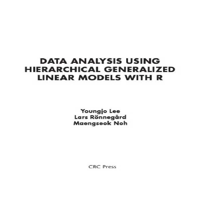 خرید و دانلود نسخه کامل کتاب Data Analysis Using Hierarchical Generalized Linear Models with R