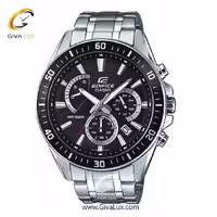 ساعت مچی اورجینال مردانه کاسیو Casio سه موتوره کرنوگراف نقره ای | نقره ای| مشکی| کد رفرنس ادیفایس Edifice EFR-552D-1A