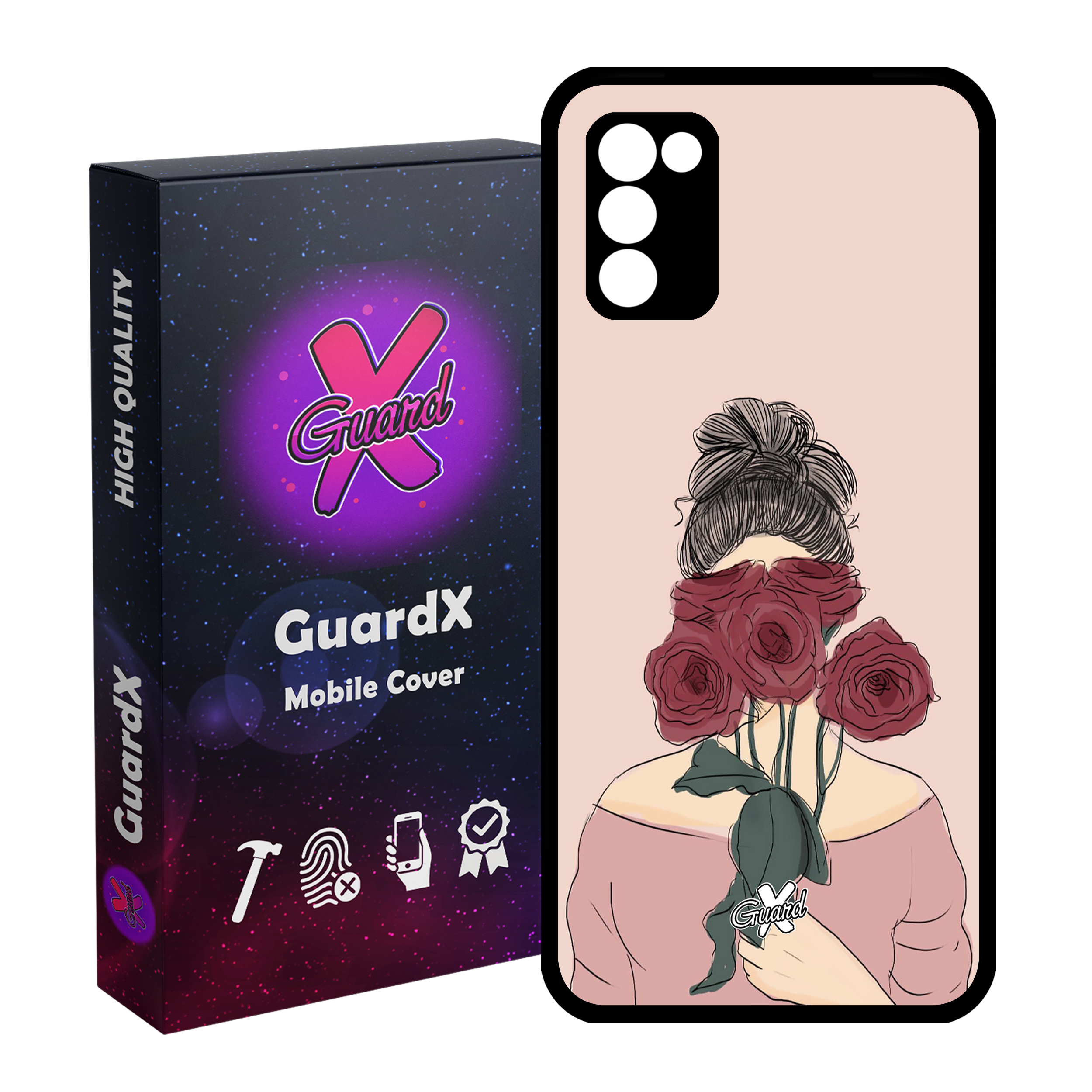 کاور گارد ایکس طرح دختر مدل Glass10284 مناسب برای گوشی موبایل سامسونگ Galaxy A02s / M02s