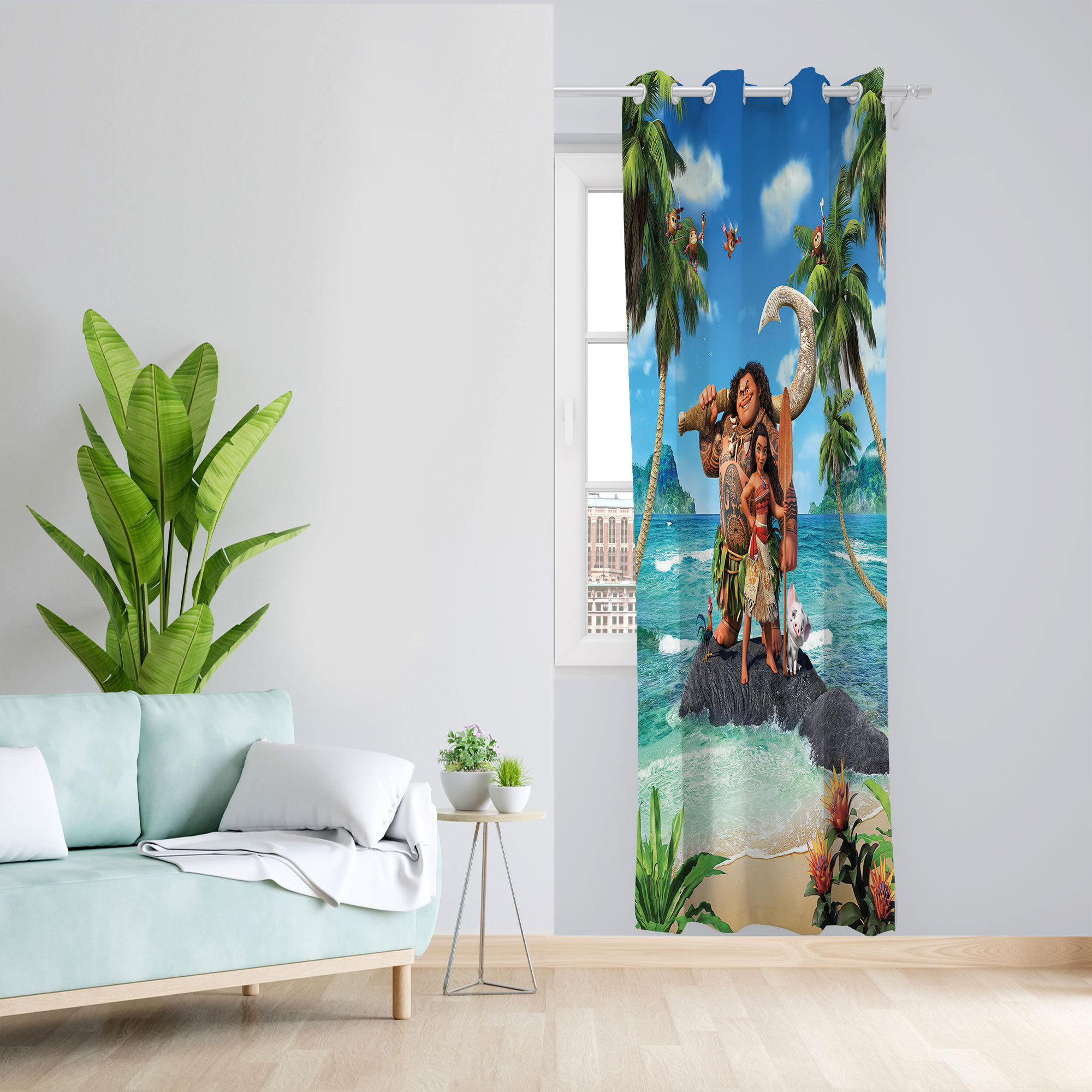  پرده مدل کارتونی مخمل پانچی کد 341 سایز 140x280 سانتی متر