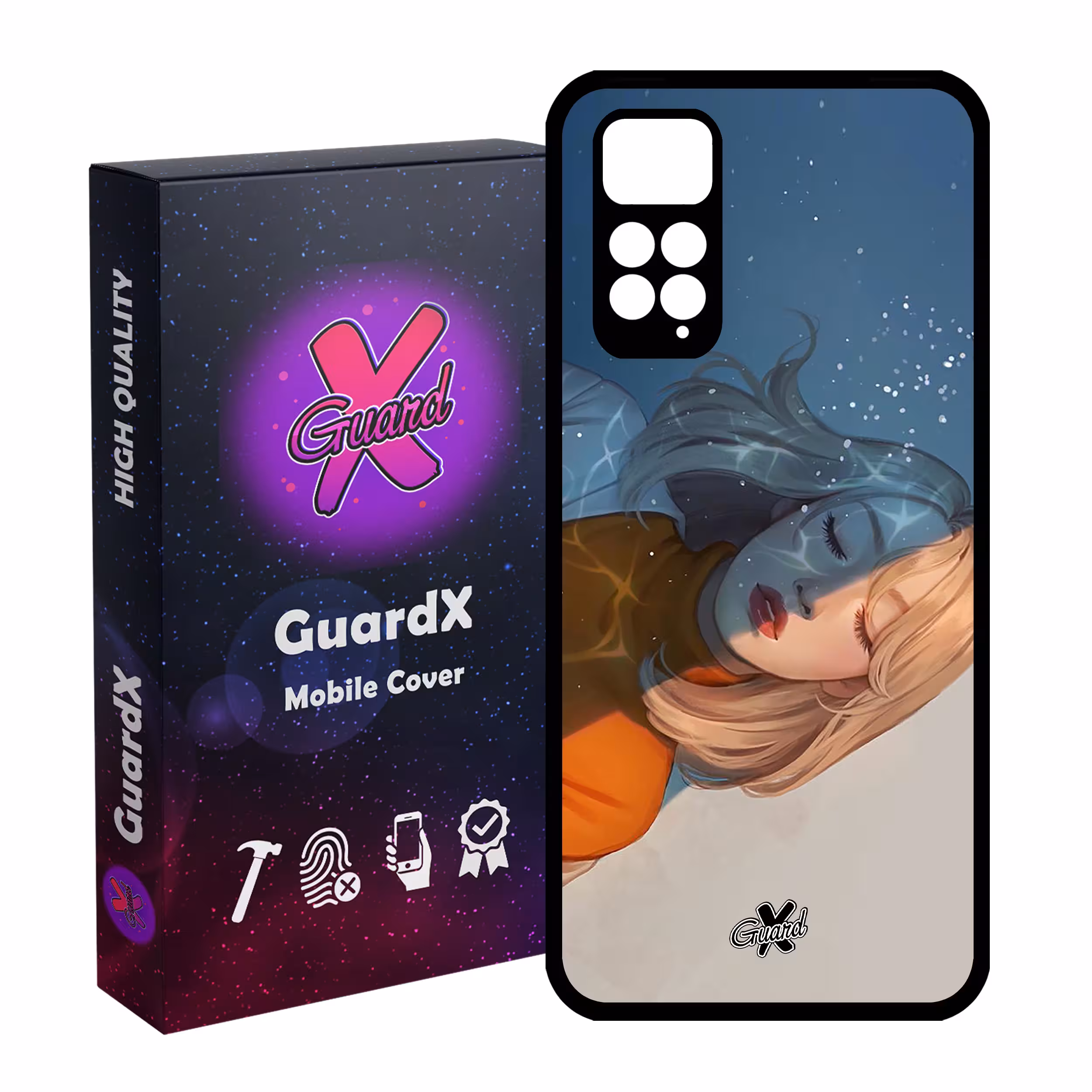 کاور گارد ایکس طرح Girl مدل Glass10013 مناسب برای گوشی موبایل شیائومی Redmi Note 11S/ Note 11 4G