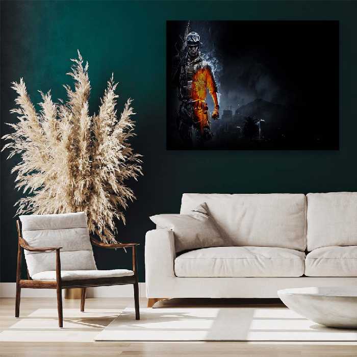 تابلو شاسی مدل battle fire black rose کد S-11012