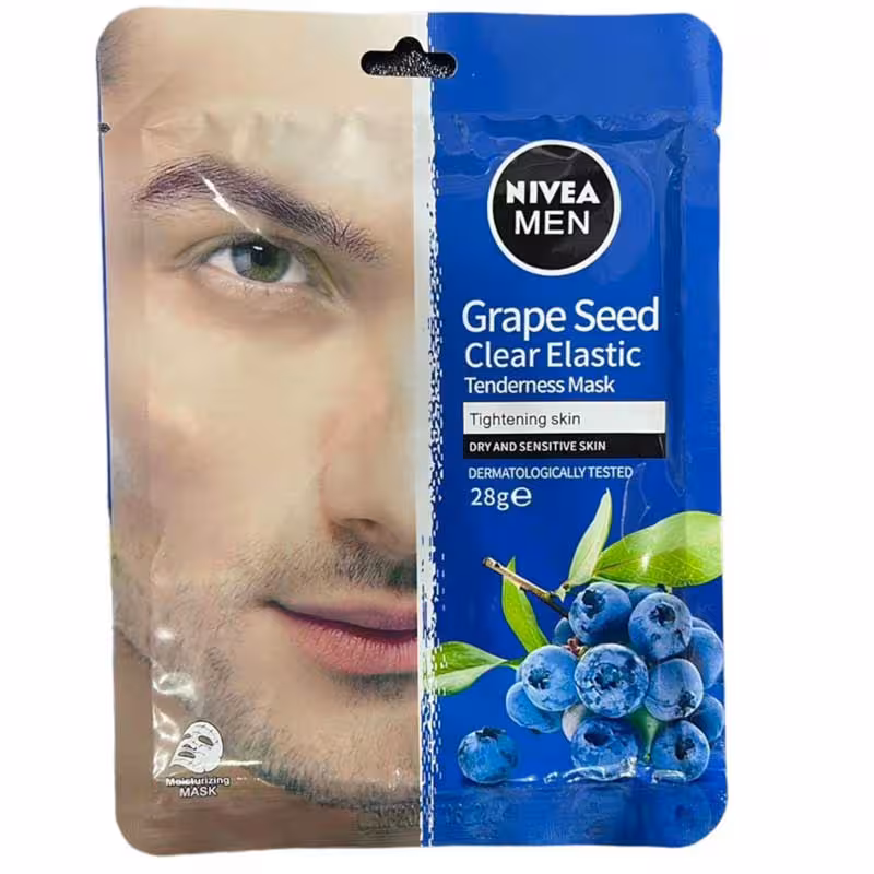 ماسک ورقه ای لیفت صورت دانه انگور نیوا NIVEA حجم 28 گرم