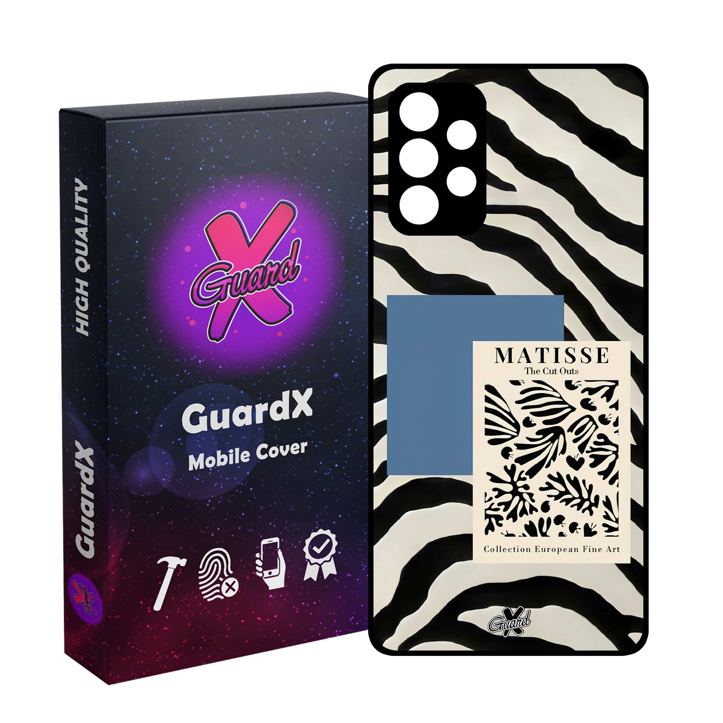 کاور گارد ایکس طرح Zebra مدل Glass10568 مناسب برای گوشی موبایل سامسونگ Galaxy A72