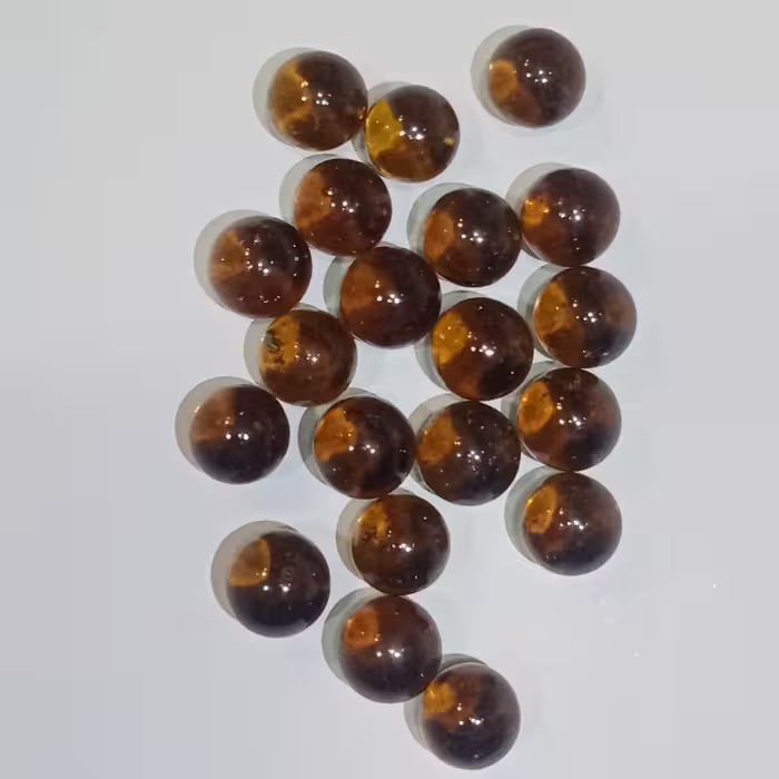 بسته 20 عددی تیله رنگی مسی تیره یا قهوه ایی سوخته شیشه ای توشله بازی و تزیین