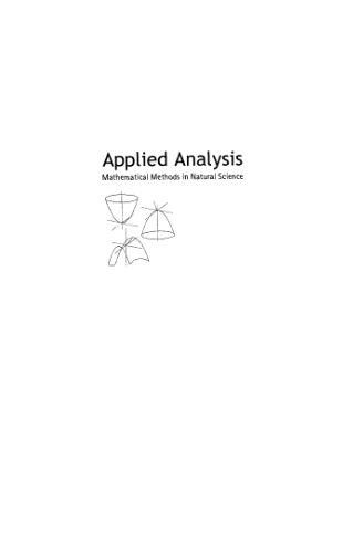 خرید و دانلود نسخه کامل کتاب Applied Analysis: Mathematical Methods in Natural Science
