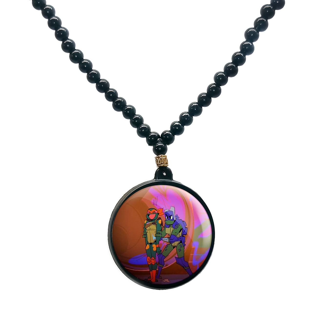 گردنبند پرمانه طرح لاکپشت‌های نینجا کد pmd.9949 مدل دو طرفه