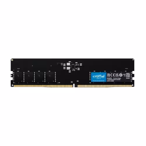 رم کامپیوتر DDR5 تک کاناله 4800 مگاهرتز CL40 کروشیال ظرفیت 8 گیگابایت (آکبند-گارانتی اصلی)