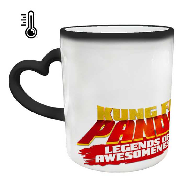 ماگ حرارتی مدل دسته قلبی طرح پاندا کونگ فو کار کد 79