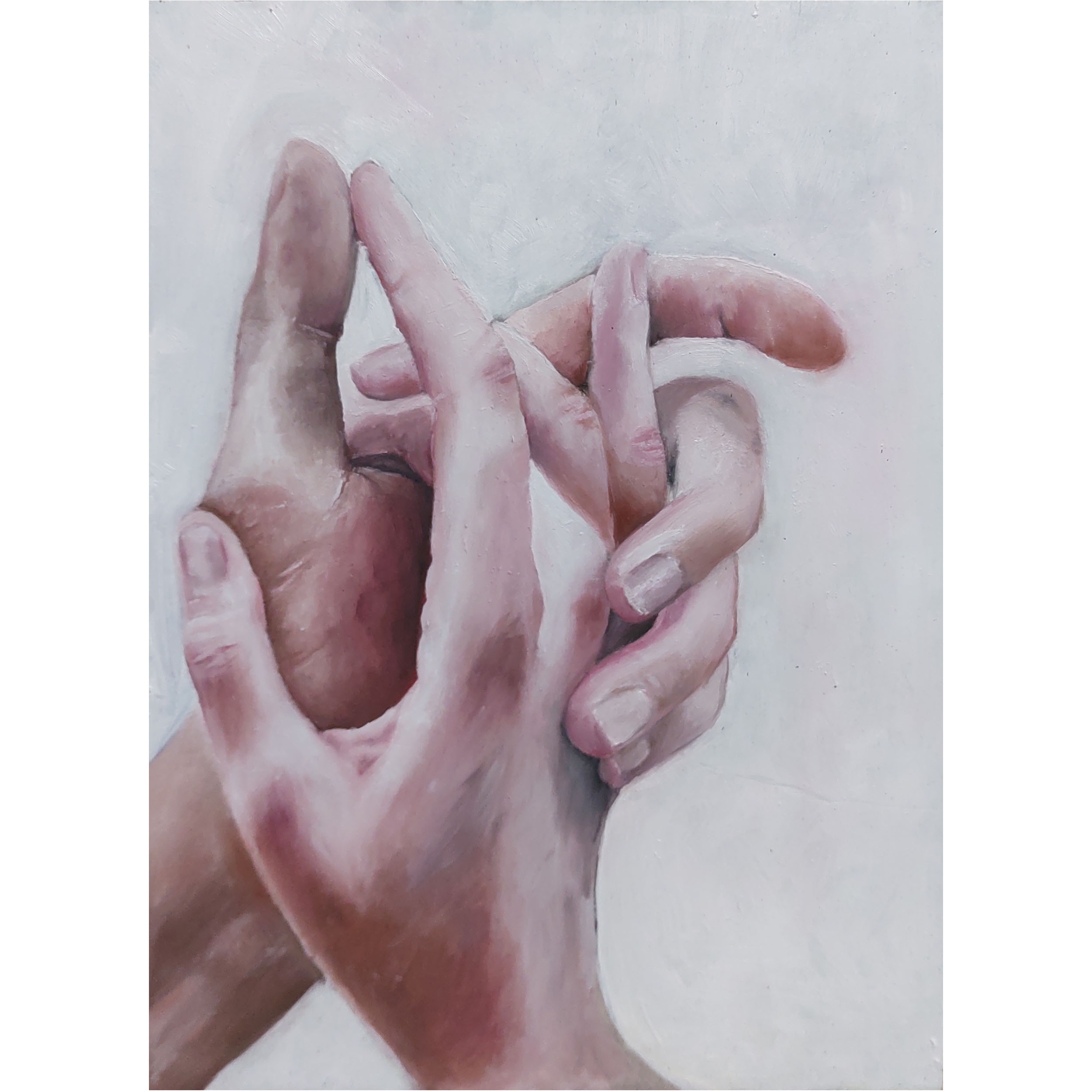 تابلو نقاشی رنگ روغن مدل دو دست کد 02