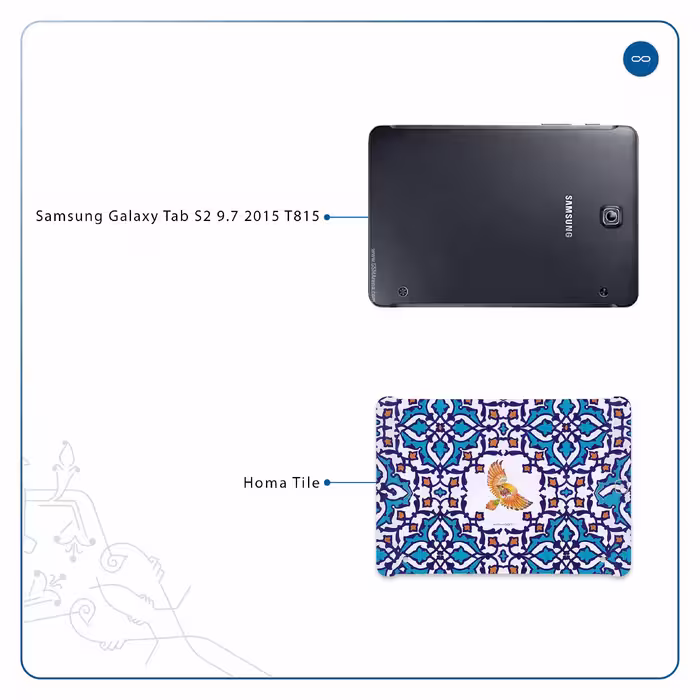 برچسب پوششی ماهوت مدل Homa Tile مناسب برای تبلت سامسونگ Galaxy Tab S2 9.7 2015 T815