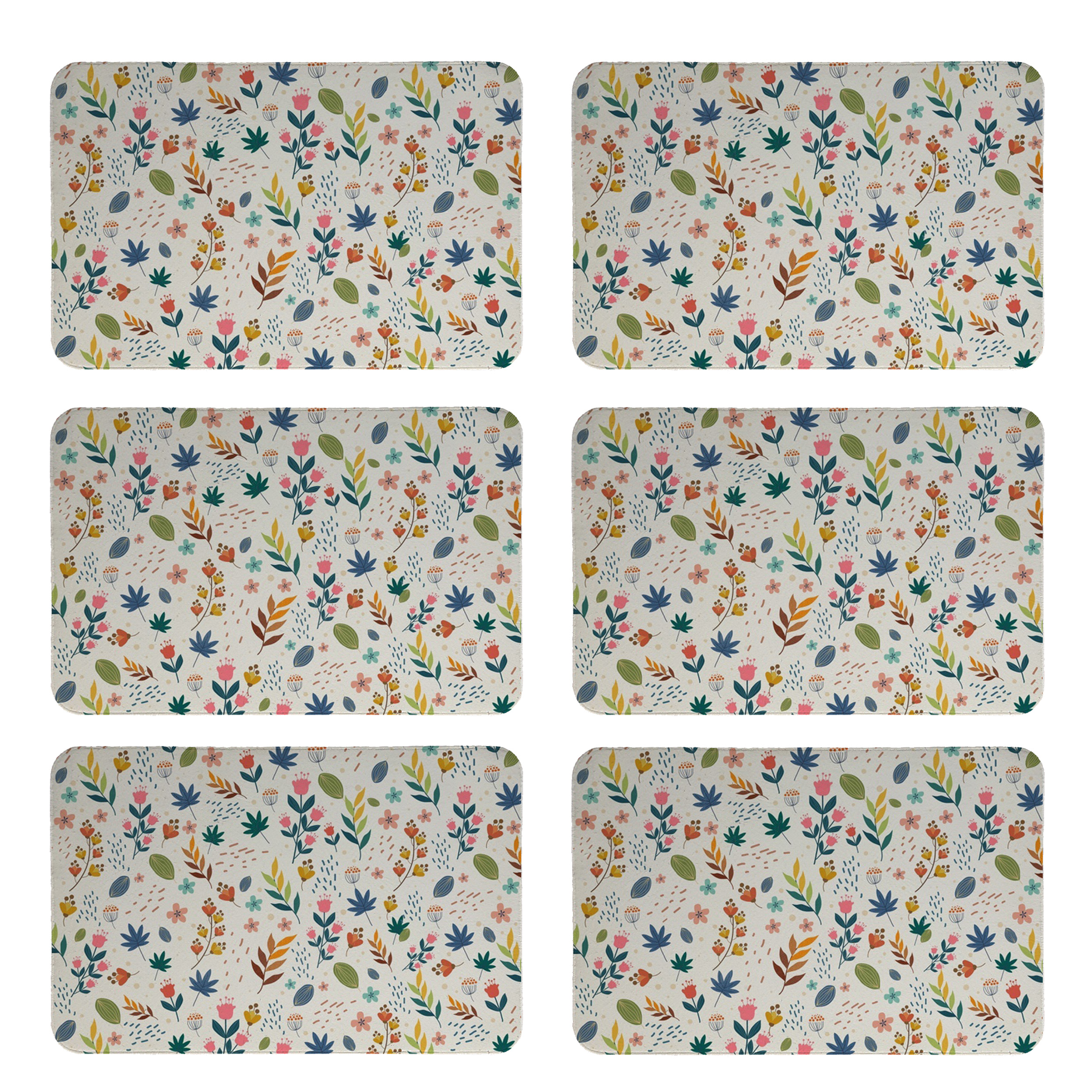 زیربشقابی طرح گل کد 8025 بسته 6 عددی