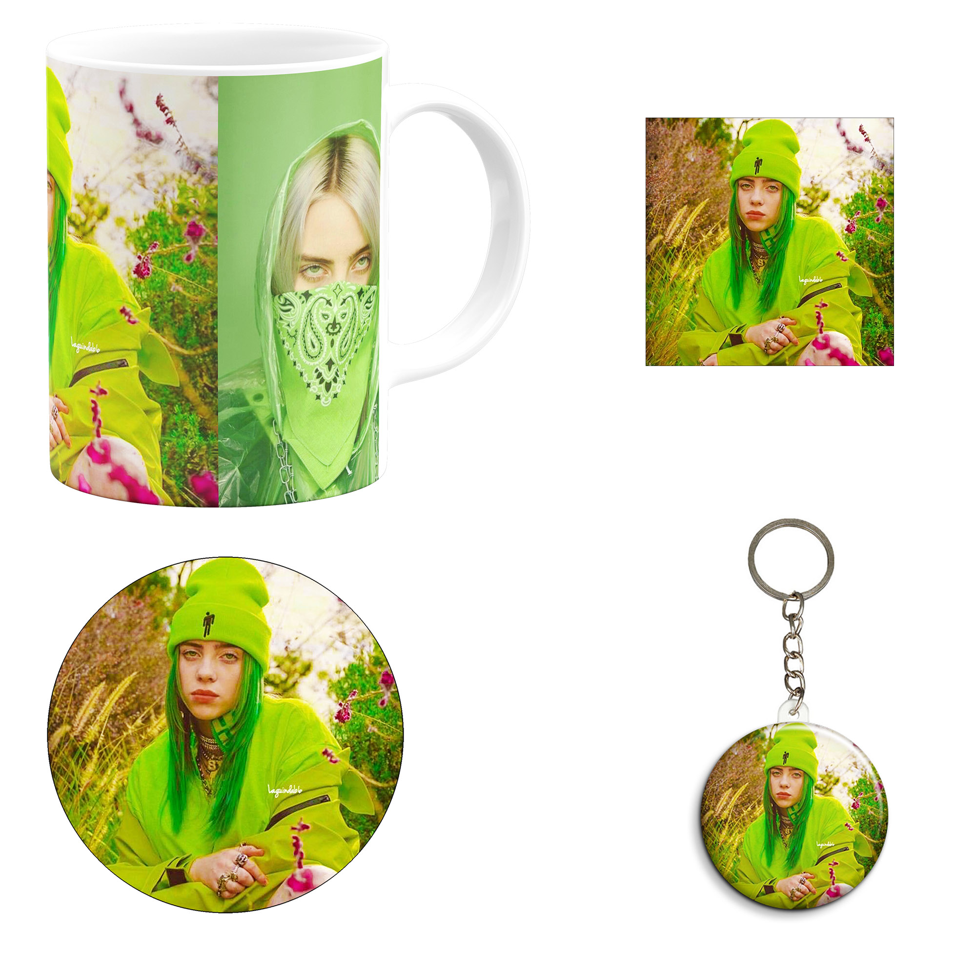 ست هدیه ماگ مدل بیلی ایلیش طرح billie eilish کد M14