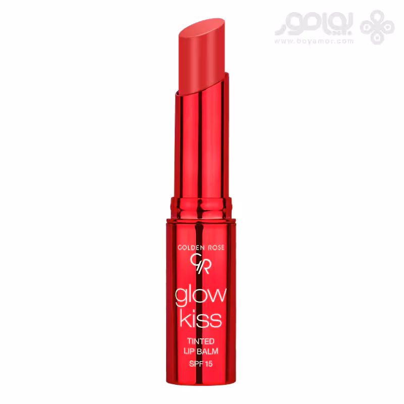 بالم لب رنگی گلدن رز مدل GLOW KISS شماره 02 رنگ STRAWBERRY