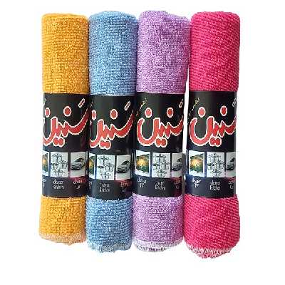 دستمال آشپزخانه سنین مدل میکروفایبر بسته 4 عددی