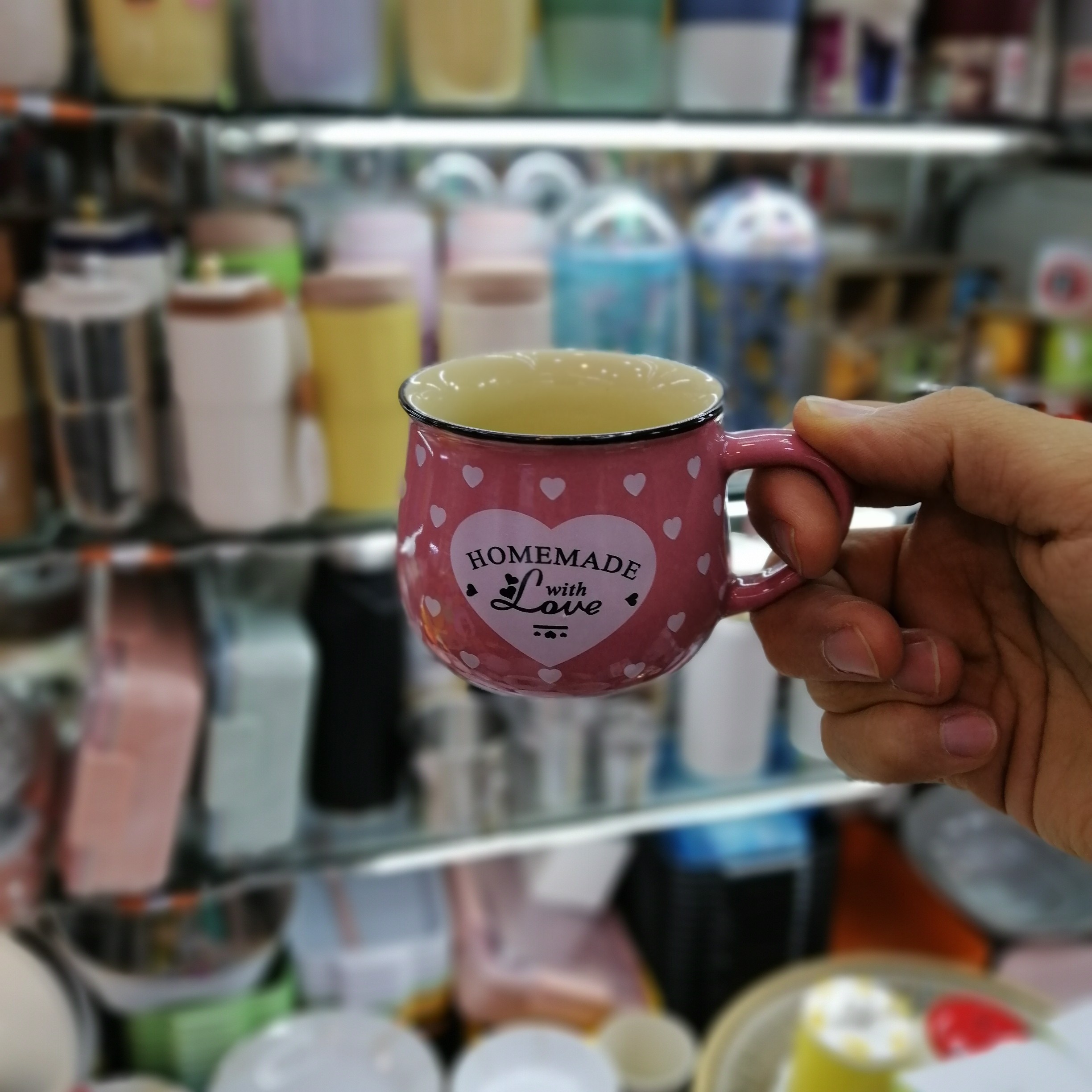 لیوان سرامیکی دسته دار لاو3 love سایز 2