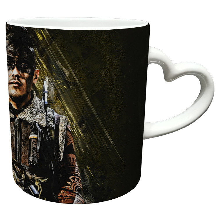 ماگ مدل دسته قلبی طرح بازی کال آف دیوتی call of duty کد 29