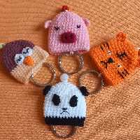 جاکلیدی عروسکی طرح حیوانات پک 4 تایی