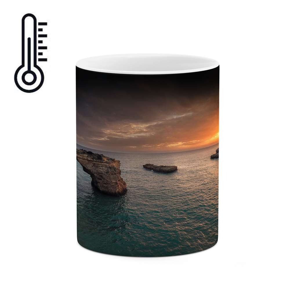 ماگ حرارتی کاکتی طرح منظره مدل mgh16475