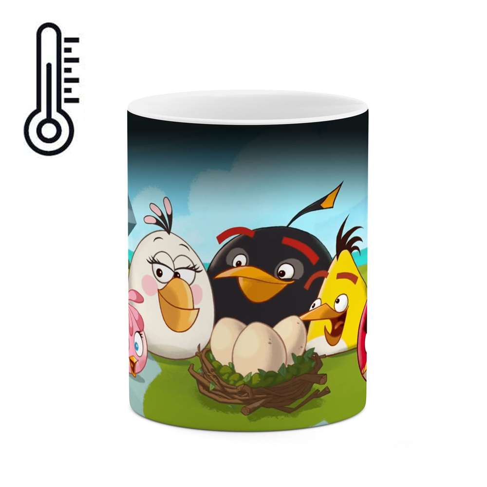 ماگ حرارتی طرح انیمیشن و بازی Angry birds  مدل mgph15108