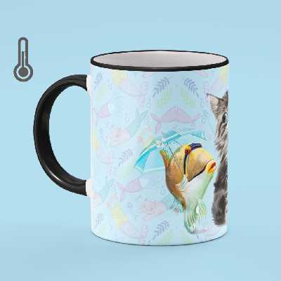 ماگ حرارتی بیگ ماگ مدل گربه کد5374