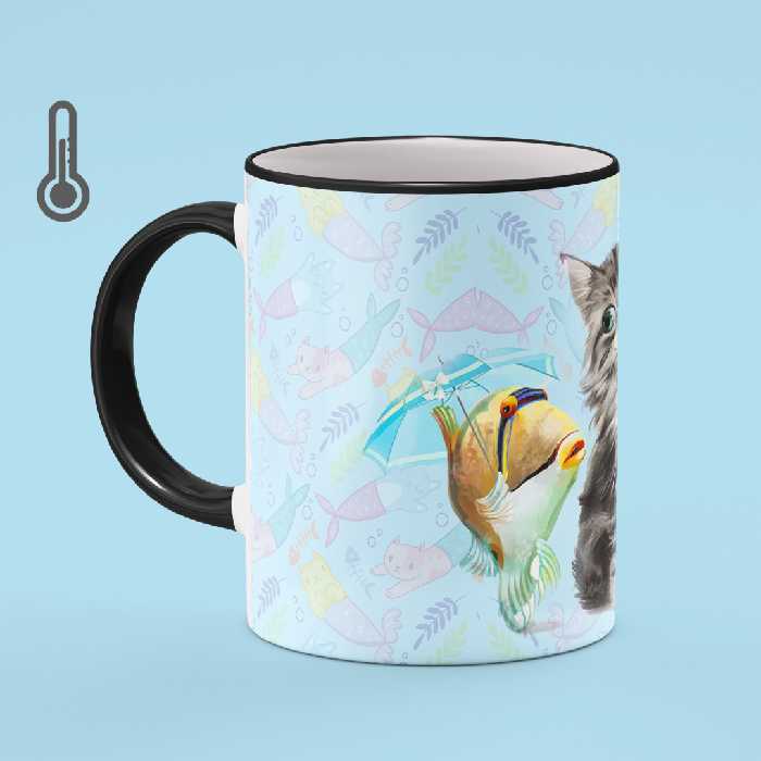 ماگ حرارتی بیگ ماگ مدل گربه کد5374