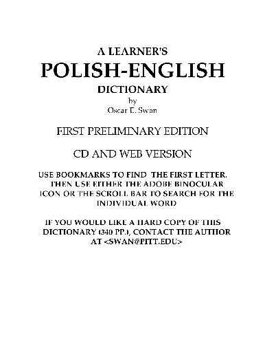 خرید و دانلود نسخه کامل کتاب Learner's Polish-English dictionary - PDF
