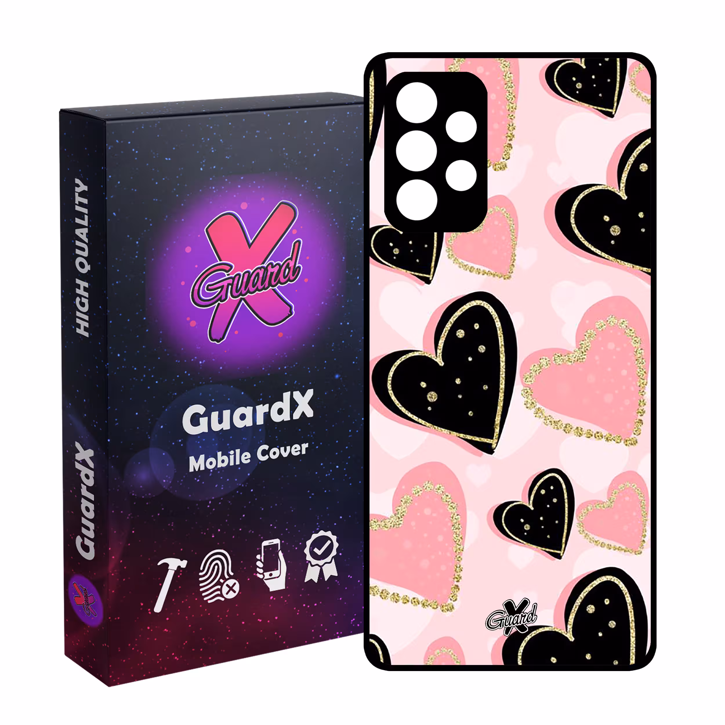کاور گارد ایکس طرح Love مدل Glass10106 مناسب برای گوشی موبایل سامسونگ Galaxy A72
