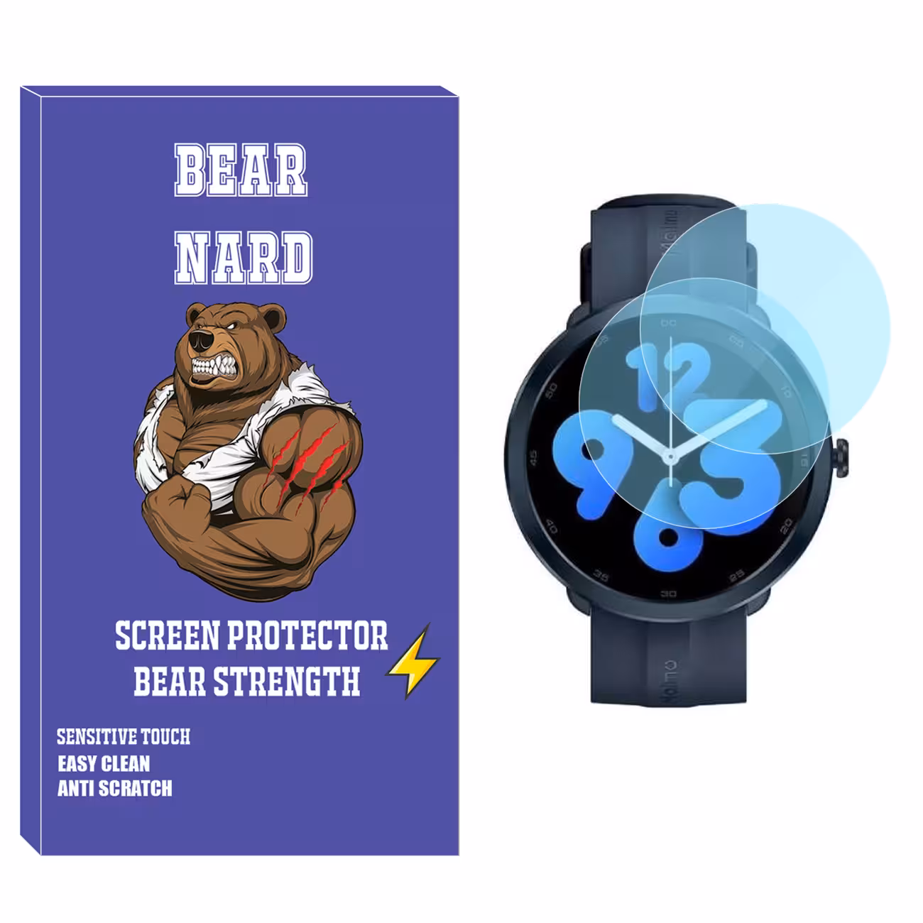 محافظ صفحه نمایش شیشه‌ای برنارد مدل SH-BR مناسب برای ساعت هوشمند شیائومی Maimo Watch R بسته دو عددی