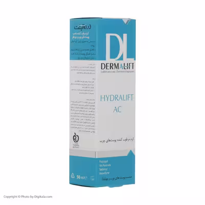 کرم مرطوب کننده درمالیفت مدل Hydralift AC Cream مناسب پوست های چرب حجم 50 میلی لیتر