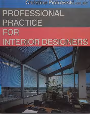 [PDF] دانلود کتاب Professional Practice For Interior Designers, 1989