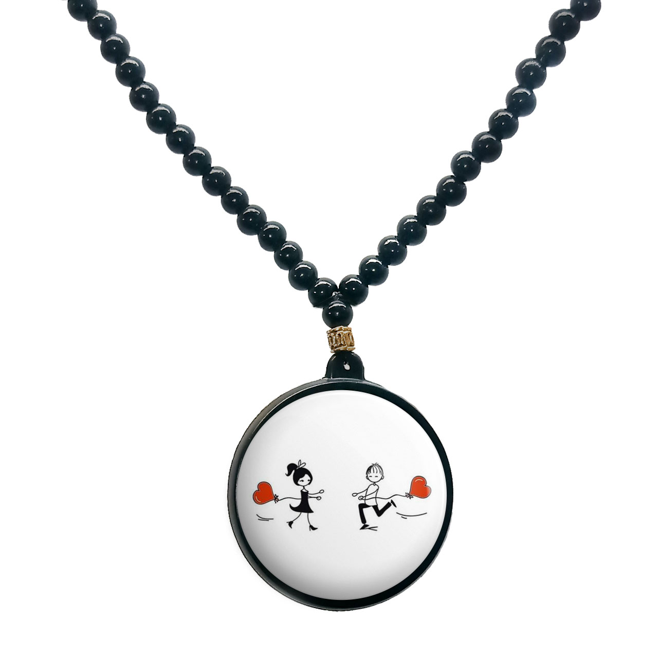 گردنبند پرمانه طرح عاشقانه کد pmd.5298 مدل دو طرفه