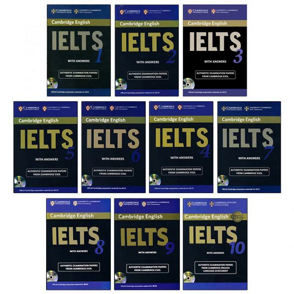 کتاب Cambridge IELTS 1-10 اثر جمعی از نویسندگان انتشارات Cambridge ده جلدی