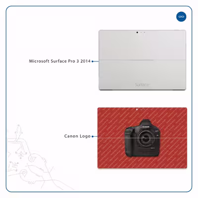 برچسب پوششی ماهوت مدل Canon-Logo مناسب برای تبلت مایکروسافت Surface Pro 3 2014