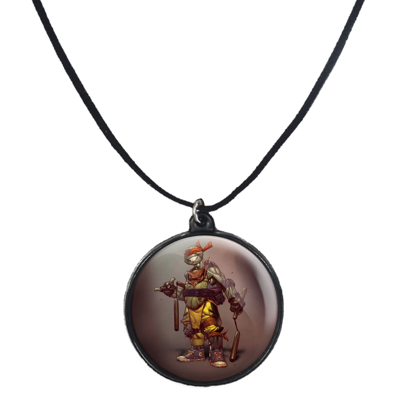 گردنبند پرمانه طرح لاکپشت‌های نینجا کد pmb.9892مدل دو طرفه