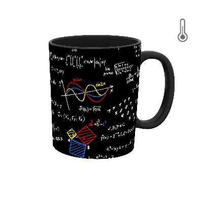 ماگ حرارتی طرح گرافیکی ریاضی کد 203