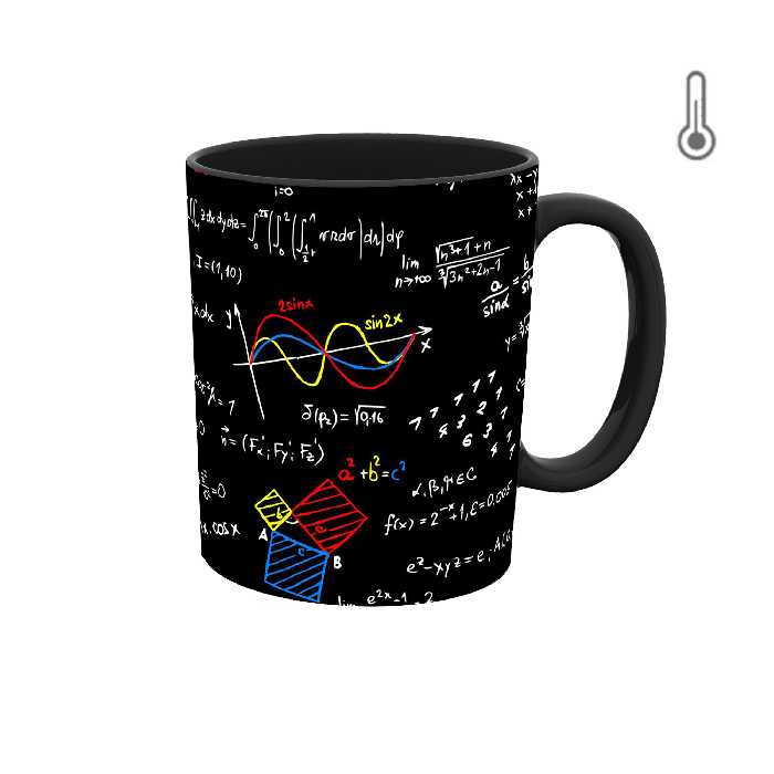 ماگ حرارتی طرح گرافیکی ریاضی کد 203