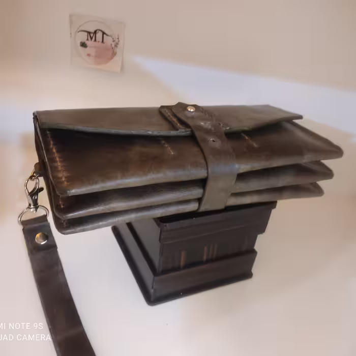کیف مدارک چرم دست دوز 